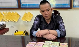 Đối tượng Vượng tại Cơ quan Công an