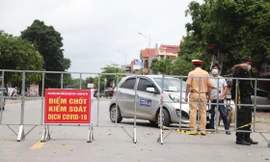 Một chốt kiểm soát dịch ở huyện Việt Yên