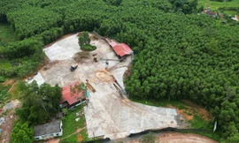 Nhà xưởng trái phép xây dựng trên đất lâm nghiệp ở xã Dương Hưu (huyện Sơn Động)