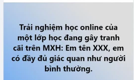 Ồn ào vụ việc giảng viên yêu cầu sinh viên nói: "Tôi có đầy đủ giác quan như người thường"