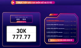 Biển số ngũ quý 7 ở Hà Nội được 'chốt' giá 8,3 tỷ đồng