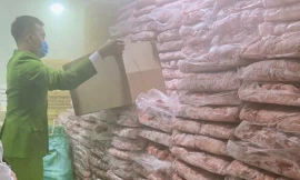 Thu giữ hơn 6,2 tấn mỡ bò, óc lợn trôi nổi chuẩn bị vào nhà hàng, quán ăn