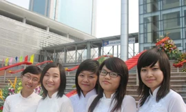 HS trường THPT chuyên Hà Nội -Amsterdam	Ảnh: Quý Hiên