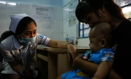 Mỗi ngày BV Nhi đồng 1 tiếp nhận khoảng 5.000 bệnh nhi đến khám bệnh ảnh: YN 