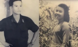 Cựu TNXP Bùi Thị Đầm và Lê Minh Công thời trẻ ẢNH: NVCC