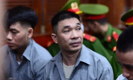 Trùm ma túy Văn Kính Dương tại phiên tòa. Ảnh: Tân Châu