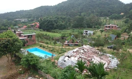 Xã Minh Tân là một trong những xã ở Sóc Sơn, Hà Nội xử lý được nhiều biệt thự nghỉ dưỡng xây trái phép Ảnh: PV