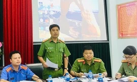 Công an quận Bắc Từ Liêm, Hà Nội cung cấp thông tin cho báo chí