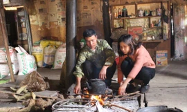 Bếp lửa của người Nùng An được đặt ở gian chính ngôi nhà