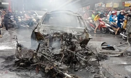 Hiện trường vụ tai nạn. Ảnh: Công Minh