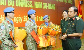 Quân nhân Việt Nam tới Phái bộ UNISFA làm sĩ quan huấn luyện cao cấp