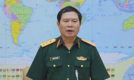 Thượng tướng Nguyễn Tân Cương phát biểu tại buổi làm việc