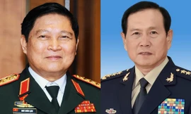 Đại tướng Ngô Xuân Lịch (trái) và Thượng tướng Ngụy Phương Hòa sẽ có cuộc hội đàm tới đây