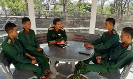 Tổ tư vấn tâm lý của Tiểu đoàn 1 (Trung đoàn 28, Sư đoàn 10, Quân đoàn 3) nắm bắt tình hình tư tưởng chiến sĩ mới năm 2020