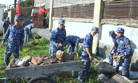 Chiến sĩ Hải quân tình nguyện xây dựng đô thị văn minh