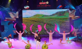 Một tiết mục nghệ thuật đặc sắc tại đêm giao lưu nghệ thuật "QPVN - Dấu ấn và Khát vọng"