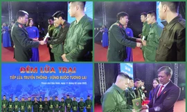 Lửa trại tiếp sức thanh niên quê hương quan họ tòng quân bảo vệ Tổ quốc