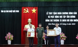 Truy tặng Huân chương Dũng cảm, phát động học tập tấm gương Thượng tá Bùi Văn Nhiên