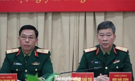 Tư lệnh BTL Bảo vệ Lăng Chủ tịch Hồ Chí Minh và Tư lệnh BTL Công binh chủ trì hội nghị, chiều 21/1