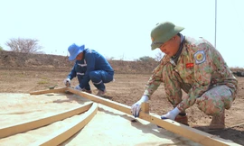 Công binh Việt Nam xây doanh trại cho đơn vị bộ binh Ghana tại điểm nóng an ninh