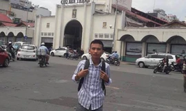 Em Quang Quốc Việt (xã biên giới Thông Thụ, huyện Quế Phong, Nghệ An) vào TPHCM để phúc tra sức khỏe.