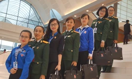 'Bóng hồng' áo lính tại Đại hội Đoàn toàn quốc XI