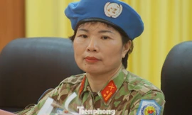 Trung tá Nguyễn Thị Liên là bóng hồng thứ hai của Việt Nam được cử đi gìn giữ hoà bình thế giới