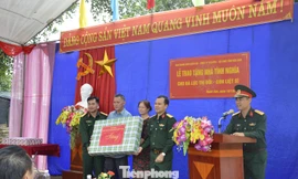 Xây nhà tình nghĩa cho con liệt sỹ