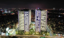 Imperia Sky Garden đang trong giai đoạn hoàn thiện những công đoạn cuối cùng.