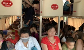 Xe khách 42 chỗ nhồi nhét 73 người