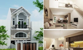 Mẫu nhà phố 1 trệt 1 lửng 1 lầu tuyệt đẹp, chi phí thấp