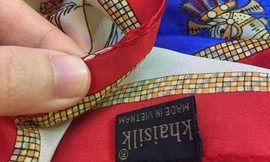 Kiểm định khăn lụa mua ở Khaisilk bị tố 'nhập nhèm xuất xứ'
