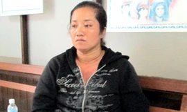 Bà Hường tại cơ quan công an. Ảnh: Xuân Mai