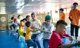 Kéo co là trò chơi đầu tiên, giúp “phá băng”, kết nối các em học sinh với tình nguyện viên