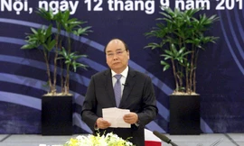 Thủ tướng Nguyễn Xuân Phúc phát biểu tại phiên đối thoại