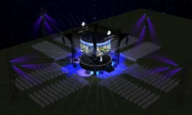 “The Symphony Of Love” được thể hiện độc đáo với sân khấu trung tâm, màn led hình vòng cung chân thực và sống động 