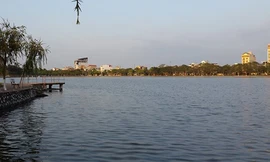 Hồ Bạch Đằng, thành phố Hải Dương. Ảnh: CTV.