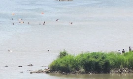 Tìm thấy thi thể cuối trong vụ 4 học sinh đuối nước trên sông Ba