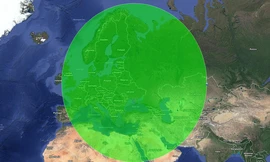 Tầm bao phủ của hệ thống Murmansk-BN. Ảnh đồ họa: Google Earth.
