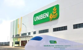 Đoàn tàu siêu tốc - hình ảnh chủ đạo của buổi lễ Khánh thành là thông điệp thể hiện tốc độ phát triển bứt phá của UNIBEN trong 5 năm trở lại đây.