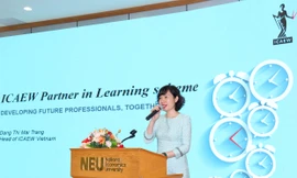Bà Đặng Thị Mai Trang, Trưởng Đại diện ICAEW tại Việt Nam chia sẻ về chương trình hợp tác giữa ICAEW và các trường Đại học