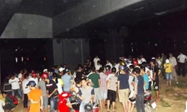 Hiện trường nơi C, 25 tuổi, con thứ 3 của bà Thủy nhảy cầu tự tử. 