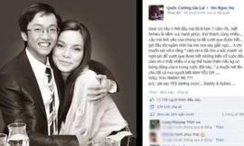 Quốc Cường cầu hôn Hồ Ngọc Hà trên Facebook