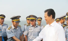 Thủ tướng Nguyễn Tấn Dũng tại lễ ra mắt Cục Kiểm ngư Việt Nam sáng nay, 15/4 