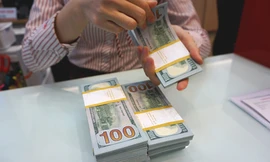 Giao dịch USD tại ngân hàng thương mại cổ phần ở TP HCM. Ảnh: Anh Tú.