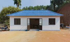 Ngôi nhà đầu tiên được xây dựng bằng vật liệu fibro xi măng bê tông nhẹ.