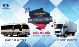 Siêu ưu đãi giảm giá 65 triệu khi mua xe Vinamotor đồng vàng trong tháng 11 