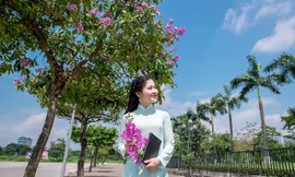 'Hot girl tráng bánh mướt' xứ Nghệ xinh tươi trong bộ ảnh chào Hè