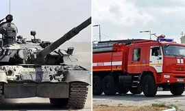 Xe chữa cháy đặc biệt do Omzsk sản xuất dựa trên phiên bản xe tăng T-72 và T-80.