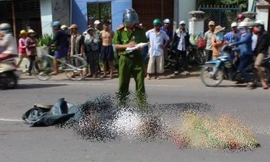 Hiện trường vụ tai nạn xảy ra vào chiều 13/7